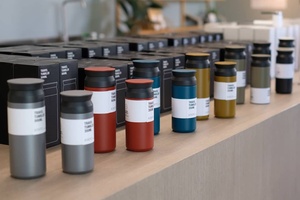 New Mini Kinto du lịch cốc Cà Phê Đôi tường Tumbler 350ml 500ml thép không gỉ phích với xử lý - Product Image 3