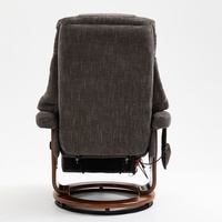 Fauteuil inclinable pivotant en cuir PU avec cadre en bois et design massant, idéal pour une utilisation intérieure dans la chambre, l'hôtel et la salle à manger