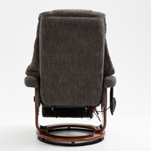<span class=keywords><strong>Poltrona</strong></span> Reclinabile in Pelle PU con Telaio in Legno, Sedia Girevole con Massaggio per Esterni, Villa, Sala <span class=keywords><strong>da</strong></span> Pranzo e Palestra - Product Image 3