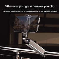 Support de téléphone portable universel pliable en alliage d'aluminium réglable pour voyages d'affaires, avion, bureau, OEM