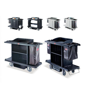 <span class=keywords><strong>Hotel</strong></span> Plastic Maid Housekeeping Trolley with Two Durable Bags - Product Image 3