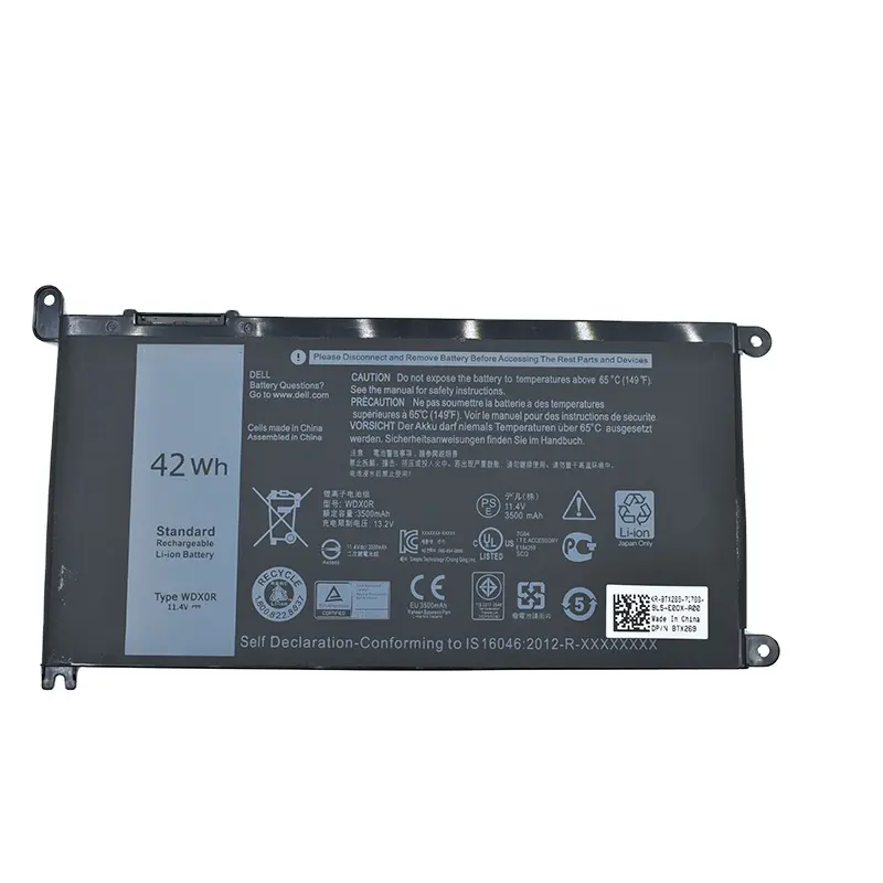 WDX0R Laptop battery for DELL YRDD6 WDXOR WDX0R T2JX4 RRJDX P75G001 P75G P69G001 P69G battery laptop