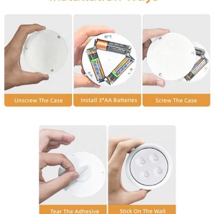 Nouveauté 2022 : Lumière LED à piles à 13 couleurs changeantes, à intensité variable, RGB, sans fil, pour sous-meuble et sous-comptoir - Product Image 6