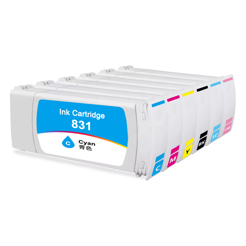HESHUN прямые продажи hp 831 совместимый картридж CZ682A CZ683A CZ684A CZ685A CZ686A CZ687A для HP латексный 310 330 360 принтер