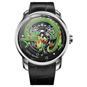 Orologio Serie <span class=keywords><strong>Master</strong></span> con Quadrante a Tema Drago - Orologio Meccanico Automatico di Alta Gamma alla Moda - Product Image 5