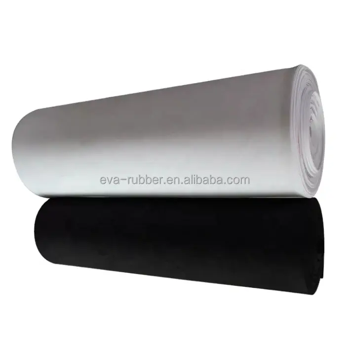 ईवा पर्यावरण के अनुकूल काले सफेद रंग ईवा फोम रोल अनुकूलित मोटाई फोम रोल ईथीलीन-Vinyl एसीटेट सामग्री