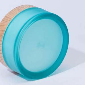 Pot en verre borosilicate givré de 50 ml avec couvercle en bambou, pot cosmétique noir mat pour soins de la peau, bouchon à vis - Product Image 5