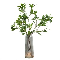 Arbre artificiel de haute qualité Silei Pieris Japonica 80 cm en PU, feuilles vertes durables, pour mariage, Noël, extérieur