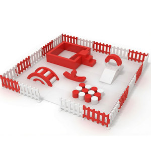 ของเล่นโยกเยกพลาสติกสีแดงสำหรับสนามเด็กเล่นในร่ม ใช้ในสวนสนุกในร่ม - Product Image 6