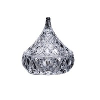 Pot de stockage en cristal de verre moderne Conteneur d'aromathérapie goutte d'eau Petit bonbon à usage alimentaire pour les cadeaux Ornement en gros