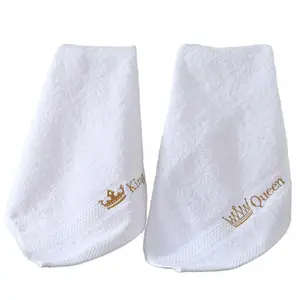 Personnalisé luxe 5 étoiles hôtel logo séchage rapide chiffon de lavage 100% coton très absorbant blanc petit carré visage serviette pour spa salle de bain