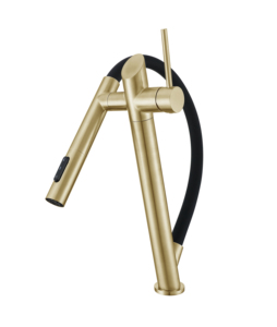 Rubinetto da <span class=keywords><strong>Cucina</strong></span> di Lusso Deao Nero con Design Estraibile, Funzione Doppia Acqua Calda e Fredda, <span class=keywords><strong>Miscelatore</strong></span> per Lavello - Product Image 1