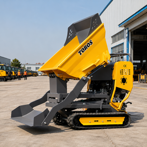 Minicargadora de orugas de una tonelada con cucharón basculante hidráulico - Máquina compacta de construcción para movimiento de tierras en sitios estrechos - Product Image 3