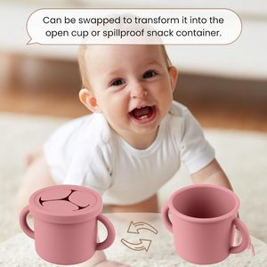 Gobelet à collation en silicone pour bébé, récipient de stockage d'aliments pour tout-petits - Product Image 2