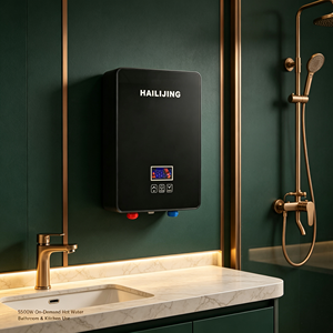 Calentador de Agua Instantáneo con Control Táctil, Negro Brillante, con Pantalla LED para Cocina y Baño - Product Image 2