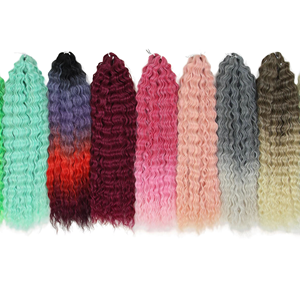 ARIEL Extensions de cheveux synthétiques de qualité supérieure en <span class=keywords><strong>fibre</strong></span> haute température, ondulations Water Wave, Deep Wave, Body Wave, double trame, tissées à <span class=keywords><strong>la</strong></span> machine - Product Image 6