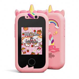 KP09 Unicornios, Regalos de Navidad y Cumpleaños, Juguete de Aprendizaje con Pantalla Táctil, Teléfono Inteligente para Niñas, Juguetes para Niños de 2 a 6 Años - Product Image 1
