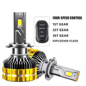 Bombilla LED H7 H4 H11 de Alta Potencia 400W con Efecto Estroboscópico, 4 Tubos de Cobre, Faro Delantero LED H4 para Automóvil con Control Remoto, 50000 Lúmenes - Product Image 4