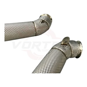 Downpipes thermiquement blindés Vortex pour McLaren 720S 765LT 4.0T V8 avec protection double couverture thermique et brides forgées - Product Image 3