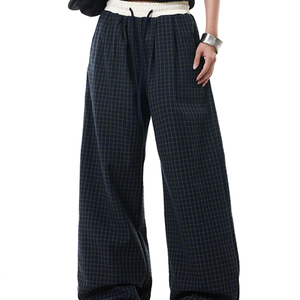 Pantalones casuales de dos tonos para mujer con elementos únicos de bloques de color - Product Image 5