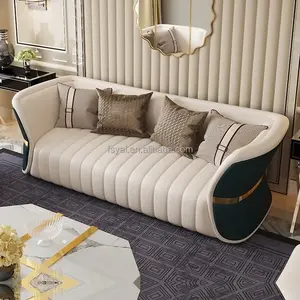 Элегантный пуховой диван, современный кожаный высококачественный роскошный диван из ткани, модульный секционный диван, белый цвет