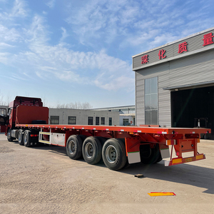 2/3/4 trục phẳng Container vận chuyển xe tải giường phẳng bán Trailer 20ft 45ft 40ft container phẳng bán Trailer - Product Image 2