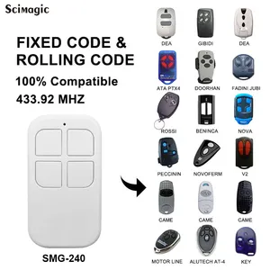 SMG-240 433MHZ Remote Control Garage Gate Door Opener Remote Control Duplicator Clone Cloning RollingコードとFixed Code