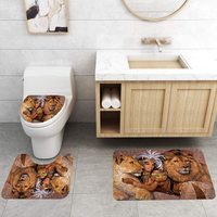 Rideau de douche imperméable, ensembles de rideaux de douche modernes imprimés personnalisés, ensemble de 4 pièces
