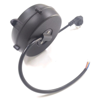 Enrollador de Cable de Cobre Retráctil Pequeño de 2.5m de Capacidad, Cable de Extensión con Enchufe Europeo de 3 Pines, Retorno Automático con Resorte, 230V, para Electrodomésticos