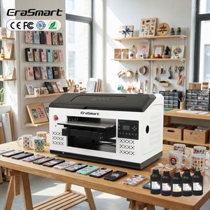 EraSmart A2 <span class=keywords><strong>UV</strong></span> Yazıcı Küçük Çok Fonksiyonlu Xp600 Mürekkep Püskürtmeli <span class=keywords><strong>UV</strong></span> Flatbed Baskı Makinesi Telefon Kılıfı, iPad Kılıfı, Anahtarlık için - Product Image 1