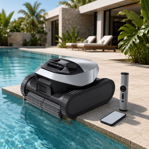 <span class=keywords><strong>Robot</strong></span> aspirateur de <span class=keywords><strong>piscine</strong></span> sans fil haute performance pour nettoyage en profondeur, navigation intelligente, escalade des parois et nettoyage de zones ciblées, avec stationnement au bord de la <span class=keywords><strong>piscine</strong></span> - Product Image 1