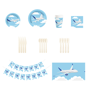 ชุดจานกระดาษ แก้วน้ำ กระดาษเช็ดปาก ลายไดโนเสาร์สีฟ้า DAMAI สำหรับงานเลี้ยงวันเกิดเด็ก - Product Image 6
