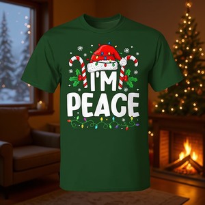 Camiseta navideña I Come In Peace para parejas, camiseta a juego para mujer - Product Image 3