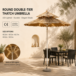 <span class=keywords><strong>Parasol</strong></span> <span class=keywords><strong>de</strong></span> jardin rond en chaume pour les zones <span class=keywords><strong>de</strong></span> sièges <span class=keywords><strong>de</strong></span> bar <span class=keywords><strong>de</strong></span> piscine, parasols et parapluies d'extérieur pour les entrepreneurs en aménagement paysager <span class=keywords><strong>de</strong></span> villas - Product Image 1