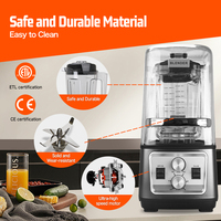 Stille Geluidsarme Stille 2 Liter Professionele Blender Van Hoge Kwaliteit Commerciële, Stevige Geluiddichte Blender Met Geluidshoes