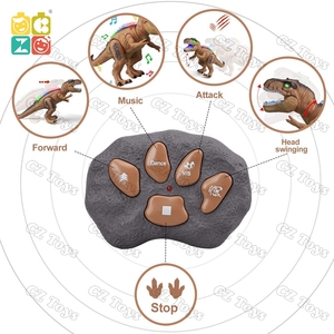 Vente flash <span class=keywords><strong>Amazon</strong></span> En71 Hr4040 13p Jouet animal <span class=keywords><strong>télécommandé</strong></span> RC <span class=keywords><strong>dinosaure</strong></span> avec lumière électrique, lumière de marche, simulation de son et tête qui se balance - Product Image 4