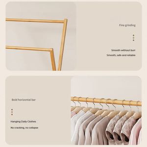 Porte-vêtements pliable en bois personnalisable, multifonctionnel et détachable pour chambre, salon et accessoires pour animaux de compagnie - Product Image 3