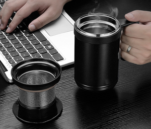 316 Insulated Travel <b>Mug</b> with Handle for Business Use - Coffee Cup - Product Image 6