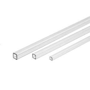 Tube carré creux en acrylique et verre ultra-fin transparent, découpe et estampage sur mesure, usage industriel - Product Image 5