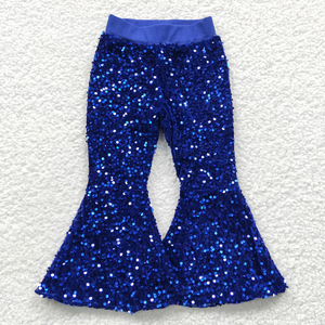Wholesale Kids Fashionable Boutique Long <b>Pants</b> Toddler Girl Casual Comfortable Children <b>Sequin</b> Flare <b>Pants</b> Clothes - Product Image 5