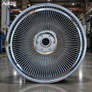 Rodas NJQS BRAND Chrome Wire Wheel Luxo Vintage 22 24 26 28 <span class=keywords><strong>30</strong></span> Forjadas - Product Image 4