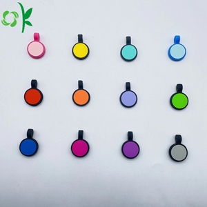 OKSILICONE Silikon Haustier ID Name Mini Kreis Form Tags Haustier Halsband Hunde marke Solid für Hunde Katzen Silikon Haken Qr Code Haustier Silikon - Product Image 2