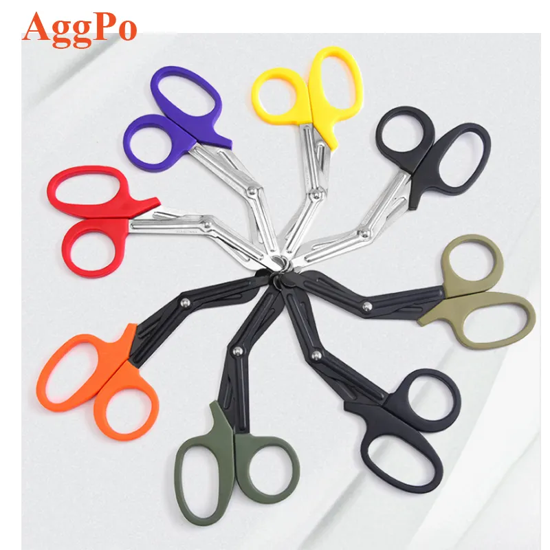 survival rescue scissors with fine teeth EDC EMT medical first aid canvas scissors field survival equipment