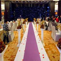 Tapis de couloir moderne classique en feutre imitation fourrure violette, décorations carrées pour cérémonie de mariage, fête, golf, pique-nique, touche dorée