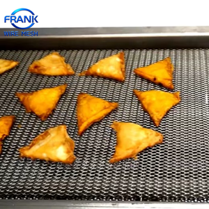 สายพานลำเลียงแบบตาข่ายลวดสแตนเลส 304 เกรดอาหาร สำหรับเตาอบพิซซ่า แบบถักทอ เชื่อมต่อได้ - Product Image 4