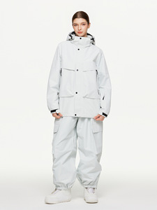 Femmes hommes hiver extérieur <span class=keywords><strong>Ski</strong></span> costume col montant coupe-vent imperméable solide motif fermeture à glissière transfrontalière nouveau Design - Product Image 6