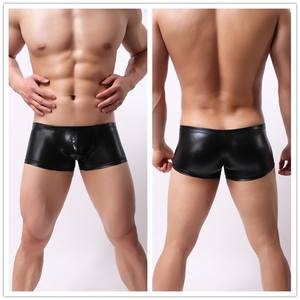 Calzoncillos Boxer de Cuero Patentado para Hombre, Cintura Baja, Superficie de Espejo, Ropa Interior Masculina Sexy 2026 - Product Image 2