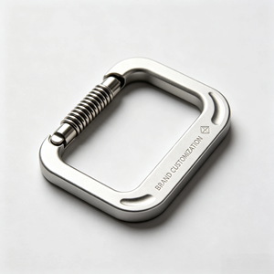Mousqueton léger en aluminium usiné CNC à clip rapide, crochet fonctionnel minimaliste, logo personnalisé, accessoires d'équipement de plein air - Product Image 4