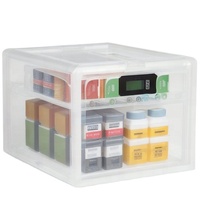 Boîte de rangement de médicaments en plastique sécurisée avec serrure, boîte à pilules verrouillable pour enfants, boîte de rangement pour médicaments sur ordonnance, organisateur personnalisé