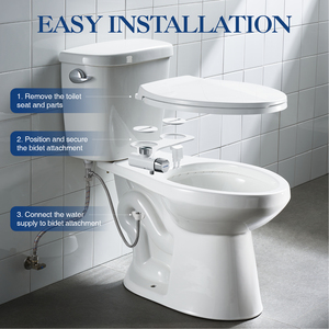 Kit de bidé versátil no eléctrico para inodoro con dos boquillas y 3 modos de presión de agua ajustable - Product Image 6